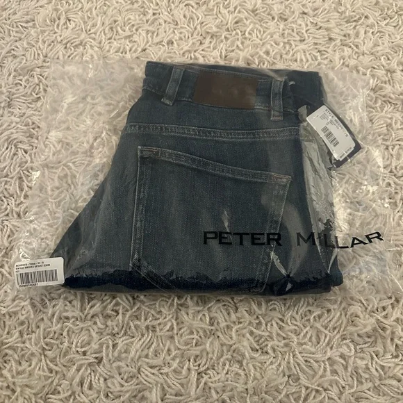 Brand New w Tags Peter Millar Vintage Washed Blue Jeans